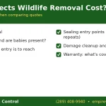 What affects the cost of wildlife removal