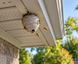 Wasp Nest Near a Soffit or Roofline? Signs and Safe Next Steps